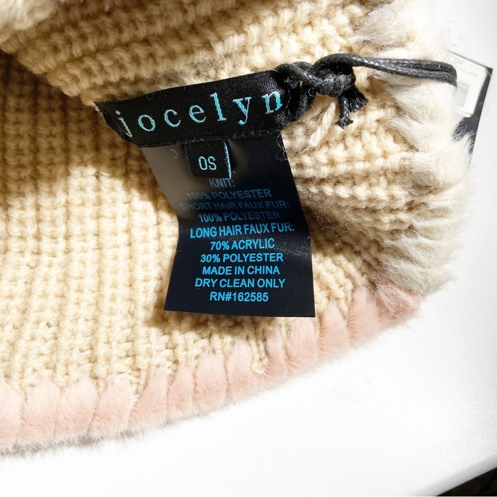 NWT Jocelyn Pineapple Multicolor Faux Fur Hat - Picture 4 of 4